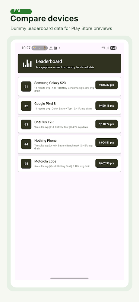 Battery Benchmark screenshot 2