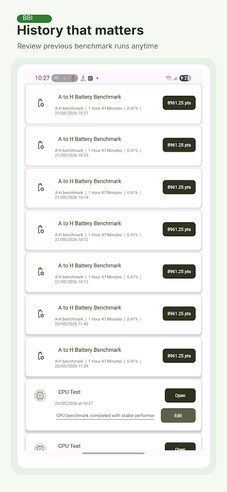 Battery Benchmark screenshot 5