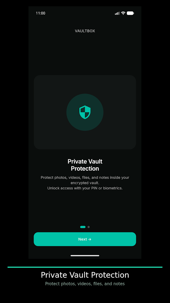 File Vault main screen
