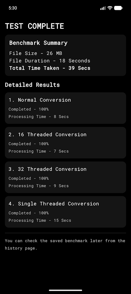 Video Processing Benchmark screenshot 6