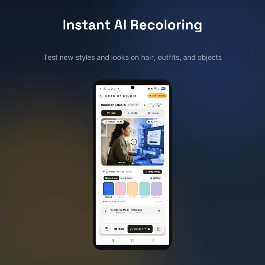 AI-designed square feed creative, 1080×1080