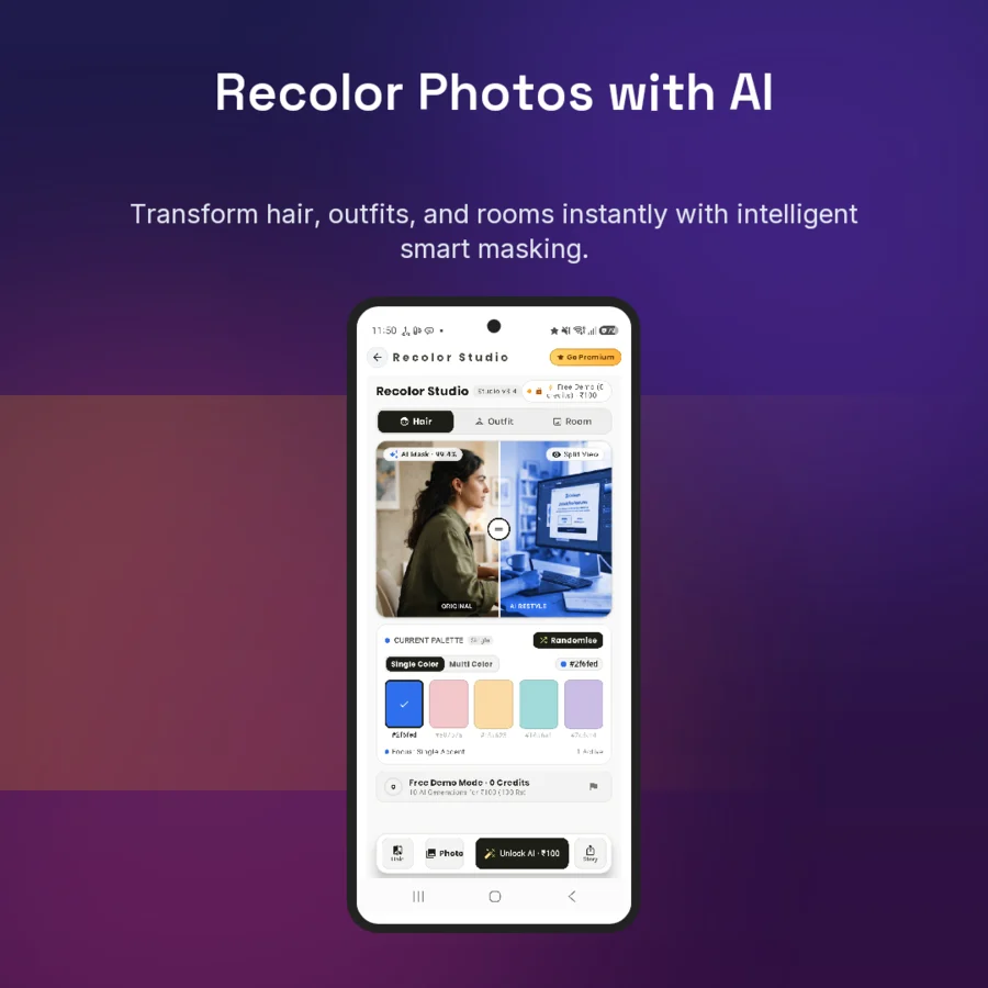 AI-designed square feed creative, 1080×1080