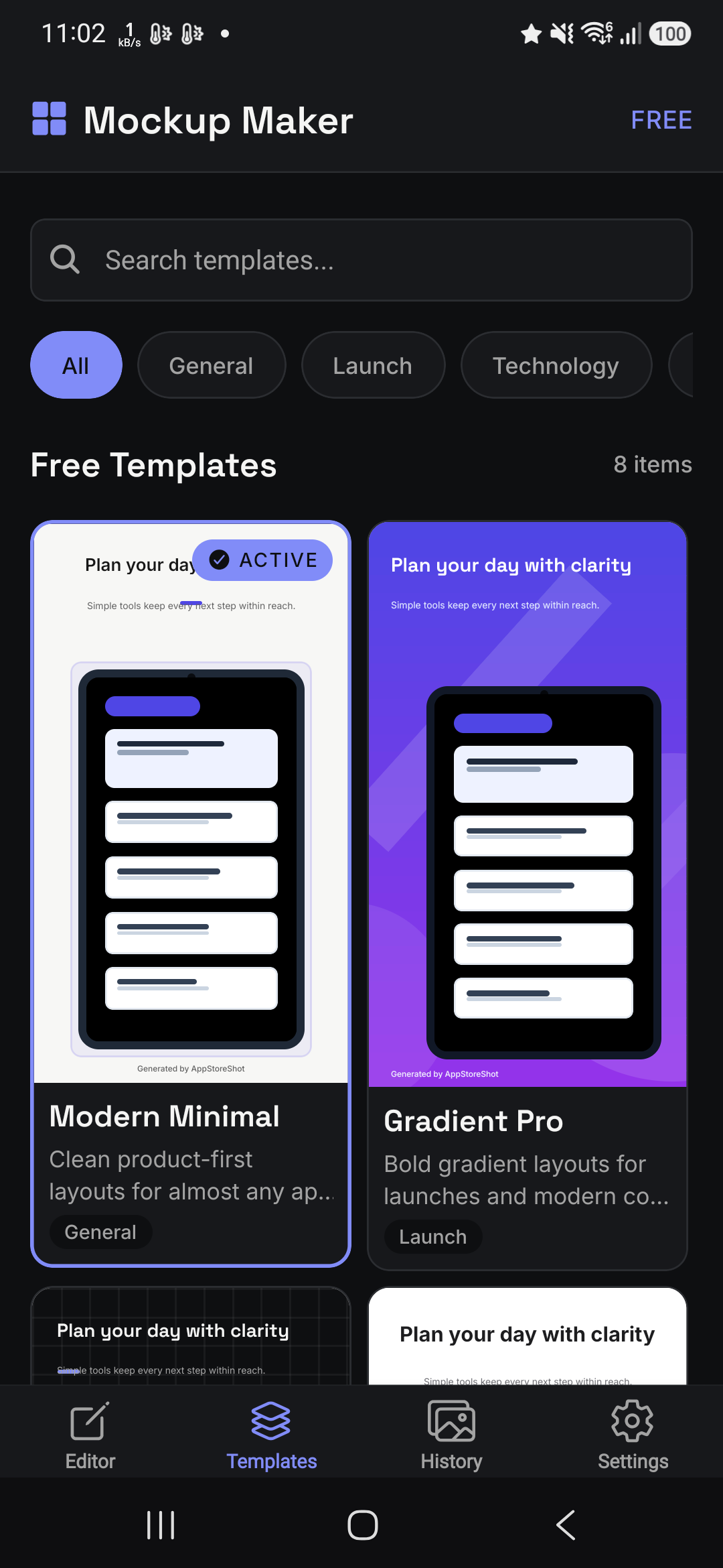 Mockup Maker template gallery