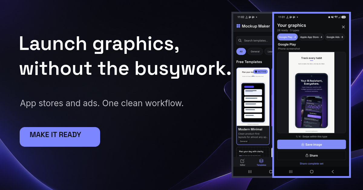 Mockup Maker Google Ads landscape creative