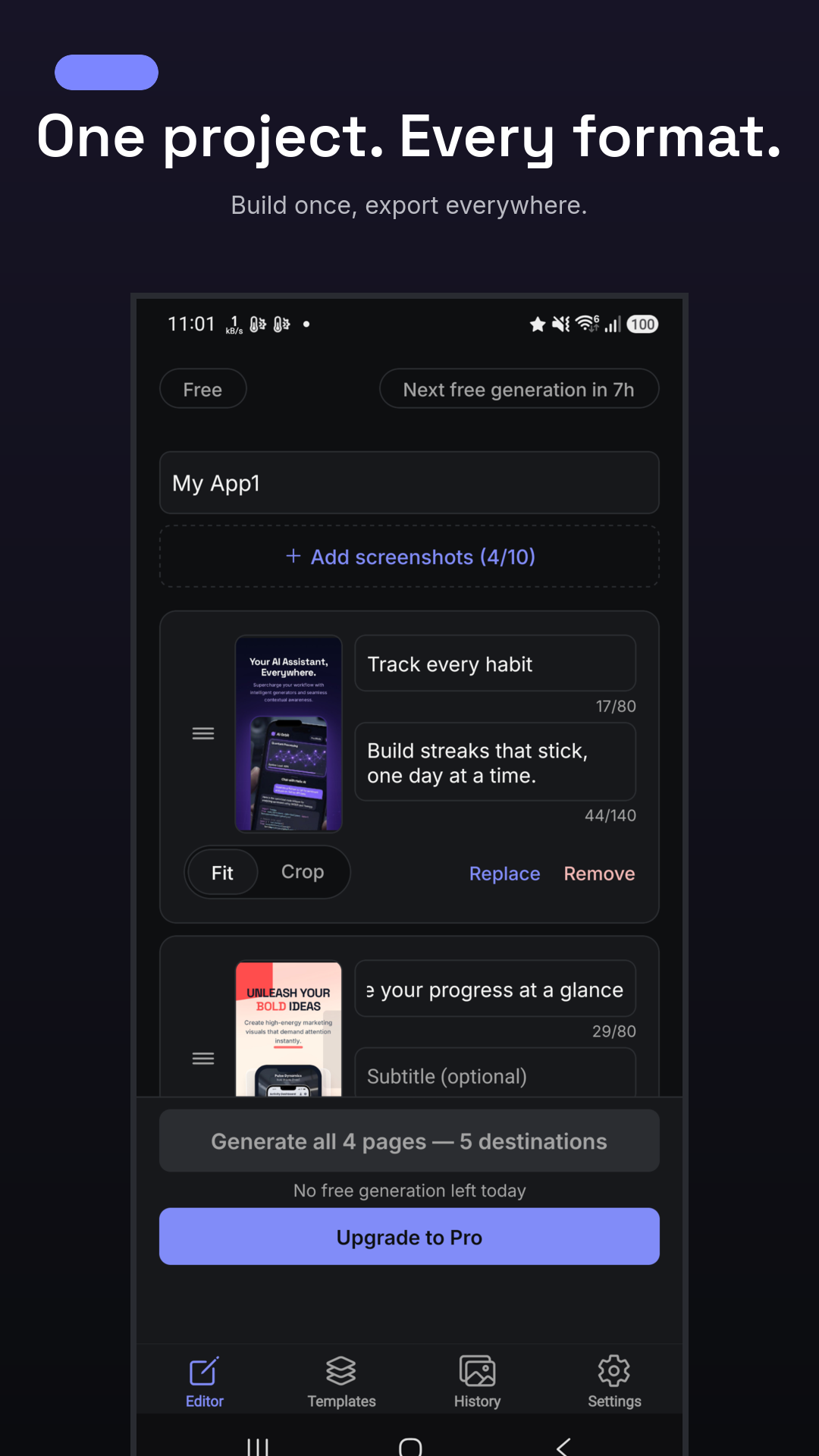 Minimal app store creative